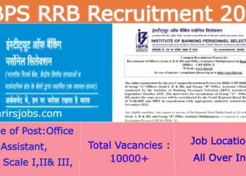 IBPS RRB Recruitment 2021: Institute of Banking Personnel Selection released Job-Notification for over 10000 vacancies in Regional Rural Banks