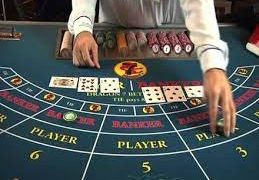 The beginning of Baccarat, the famous casino game.