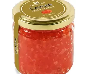 Where you will find red caviar to eat with a fresh taste?